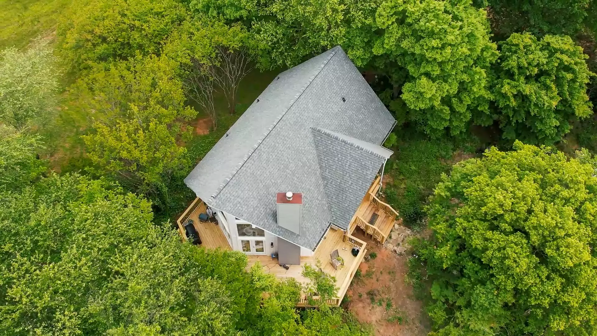 Finished shingle roof installation in an Upstate South Carolina residence, a testament to Generation Roofing’s affordable and reliable roofing solutions.