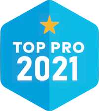 Image showcasing Generation Roofing’s Thumbtack Top Pro 2021 award, underlining our commitment to quality roofing services in Upstate South Carolina.